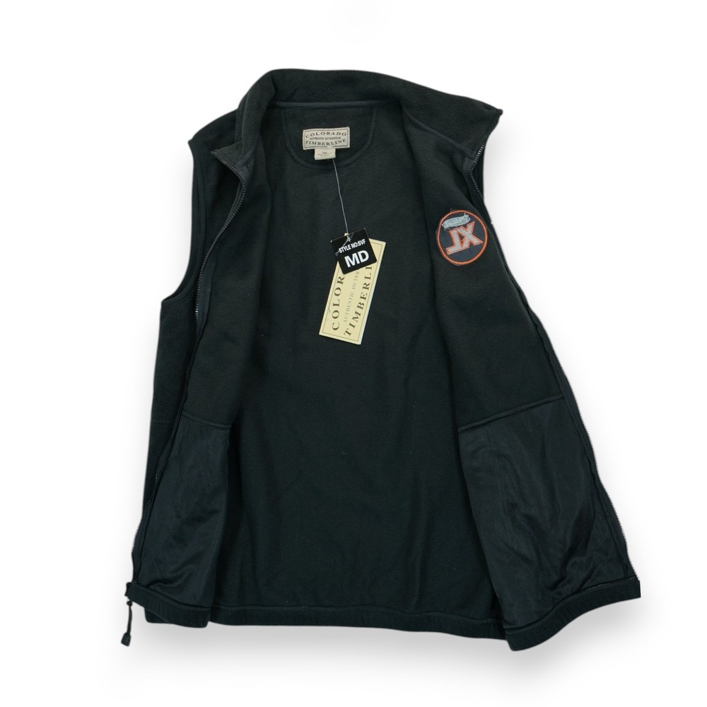 NWT Colorado Timberline Men's Black Fleece Vest Sleeveless Full Zip Size‎ MD - Picture 6 of 6